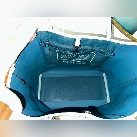 Coach Blue Teal Ombre Tote Bag - Picture 7 of 10
